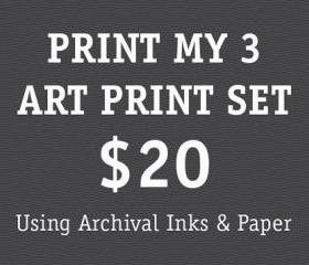 THREE 8x10" Art Prints Upgrade (Archival Inks and Paper)